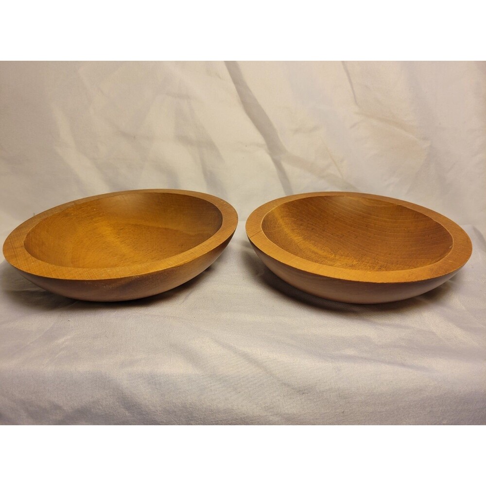 2 Vintage Mid-Century Baribo-Maid Handcrafted Salad Bowls 6.5in Made In Canada